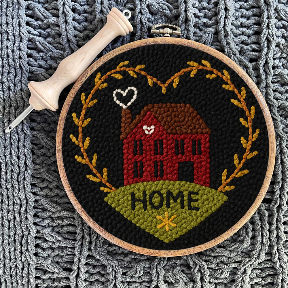 Home-themed House And Wreath Punch Needle Kit – Hassle-free Diy Project | Delightful Handcraft Creation - image 10