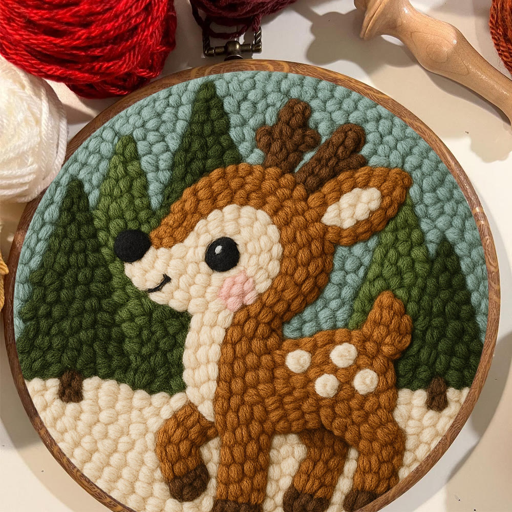 Woodland Fawn Punch Needle Kit – Novice-friendly Handcraft | Cute Hanging Ornament - image 7