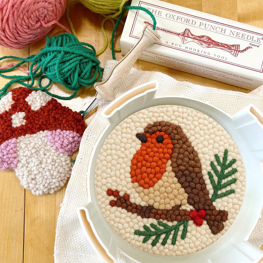 Branch-Perched Robin Punch Needle Kit – Delightful Decor Addition | Uncomplicated Handcraft Art - image 12