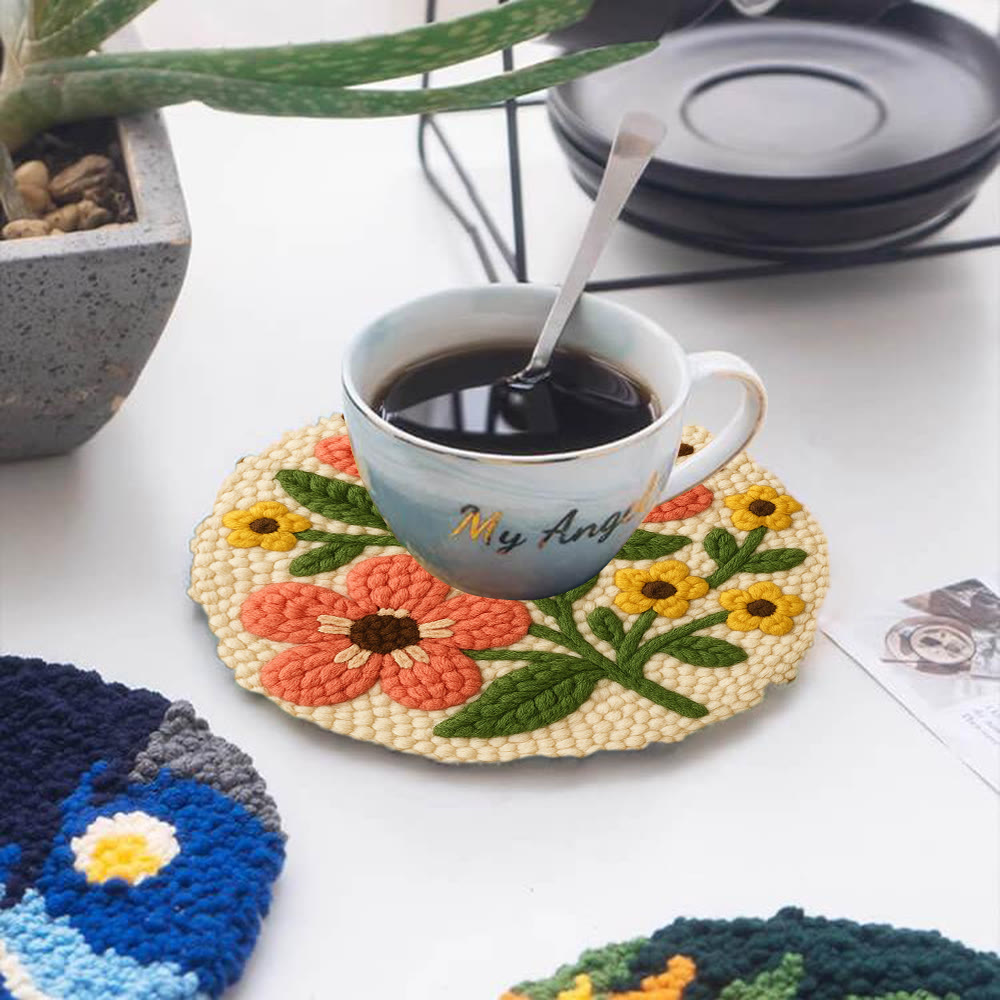 Peach-toned Floral Cluster Punch Needle Kit – Soothing Decor Addition | Unfussy Handcraft Work - image 5