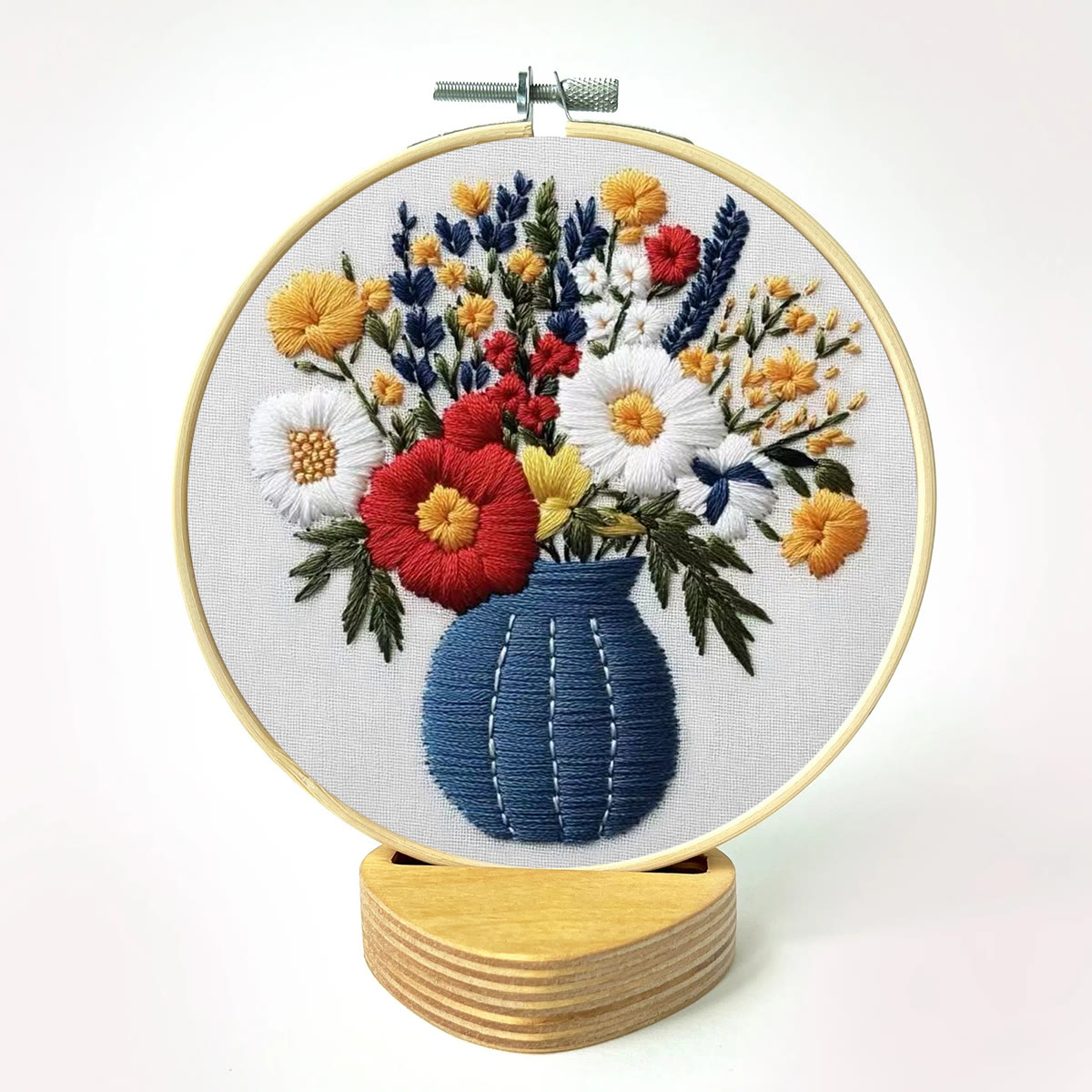 Rubbyoo Embroidery Kit - Bright Bouquet | Nice Desk Decor | Gift For Flower Lovers - image 11