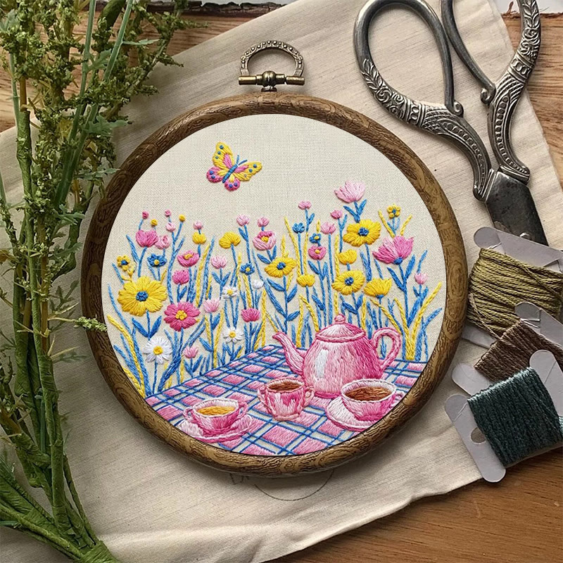 Rubbyoo Embroidery Kit - Spring Picnic | Beautiful Needle Artcraft | Diy Gift Idea - image 3