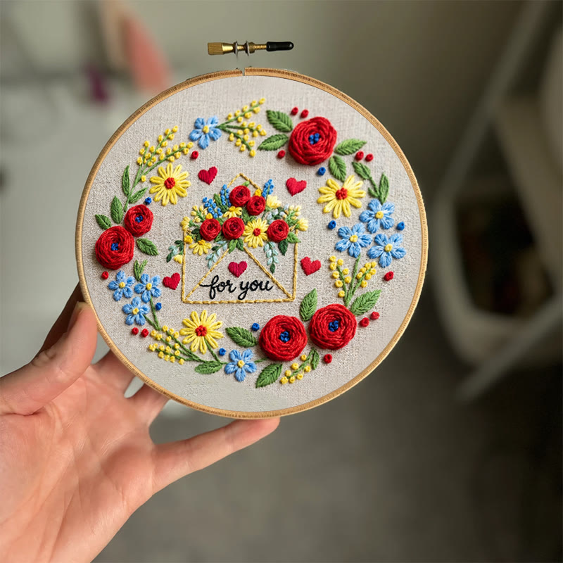 Rubbyoo Embroidery Kit - Love Letter | Diy Valentine Day Gifts | Handmade Art For Lover - image 4