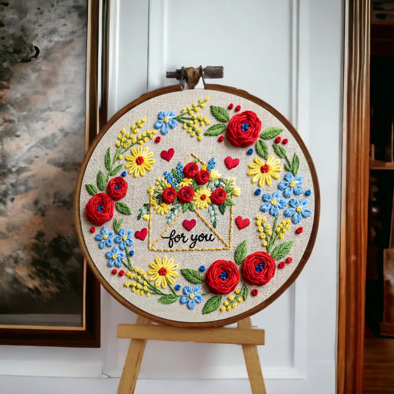 Rubbyoo Embroidery Kit - Love Letter | Diy Valentine Day Gifts | Handmade Art For Lover - image 5