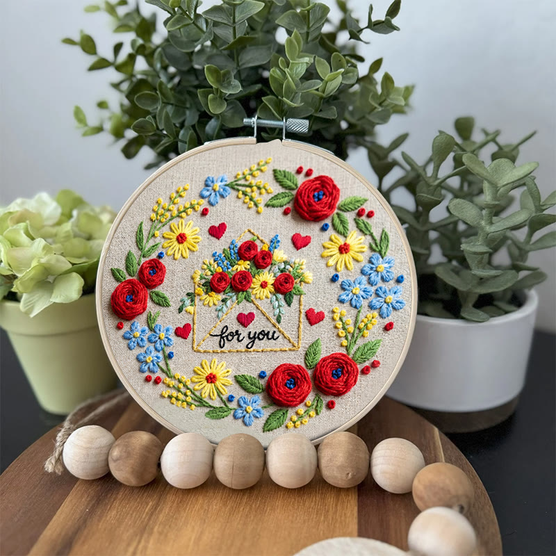 Rubbyoo Embroidery Kit - Love Letter | Diy Valentine Day Gifts | Handmade Art For Lover - image 3