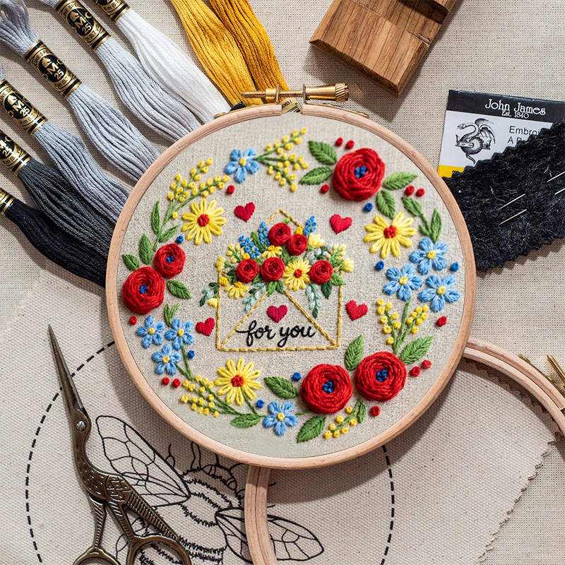 Rubbyoo Embroidery Kit - Love Letter | Diy Valentine Day Gifts | Handmade Art For Lover - image 9