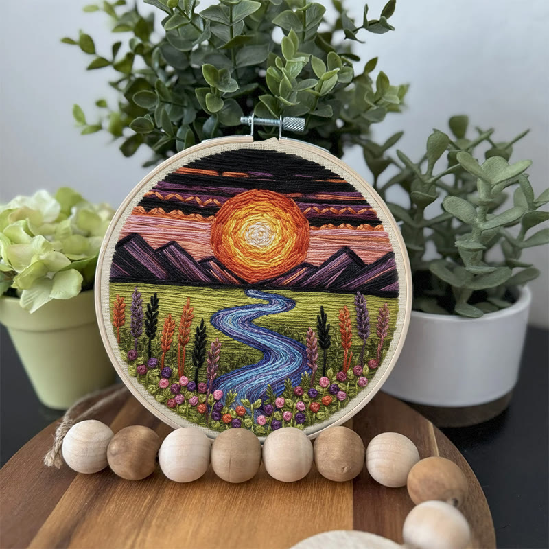Rubbyoo Embroidery Kit - Mystery View | Special Landscape Craft | Decorative Hoop Art - image 2