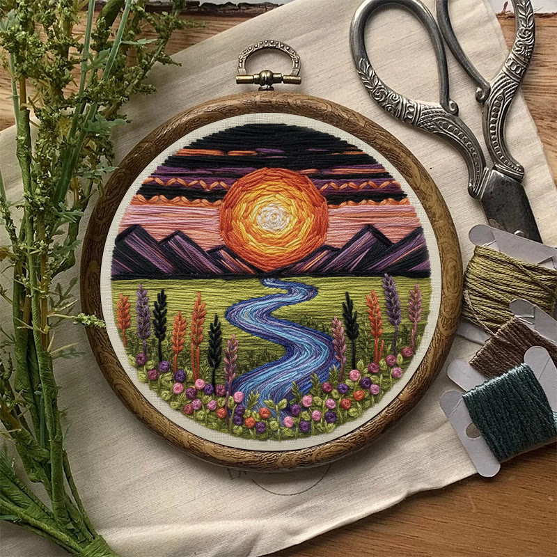 Rubbyoo Embroidery Kit - Mystery View | Special Landscape Craft | Decorative Hoop Art - image 8