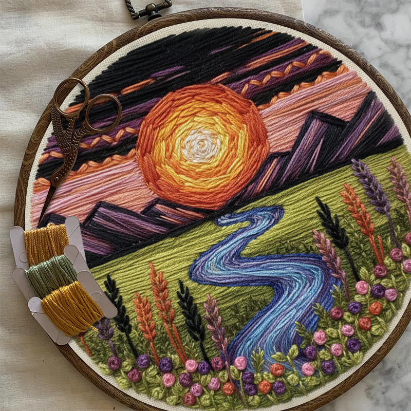 Rubbyoo Embroidery Kit - Mystery View | Special Landscape Craft | Decorative Hoop Art - image 7