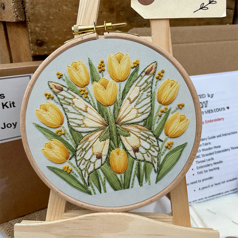 Rubbyoo Embroidery Kit - Floral Butterfly | Creative Handmade Art | Diy Birthday Gift - image 5