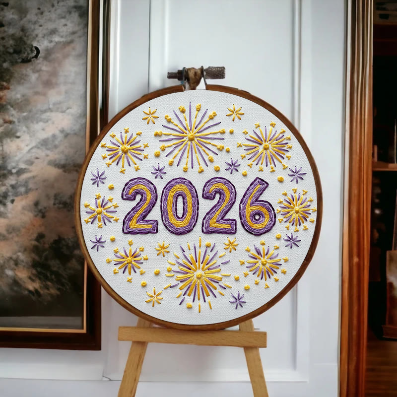 Rubbyoo Embroidery Kit - 2026 New Year | Diy New Year Collection | Perfect For Home Ornament - image 2