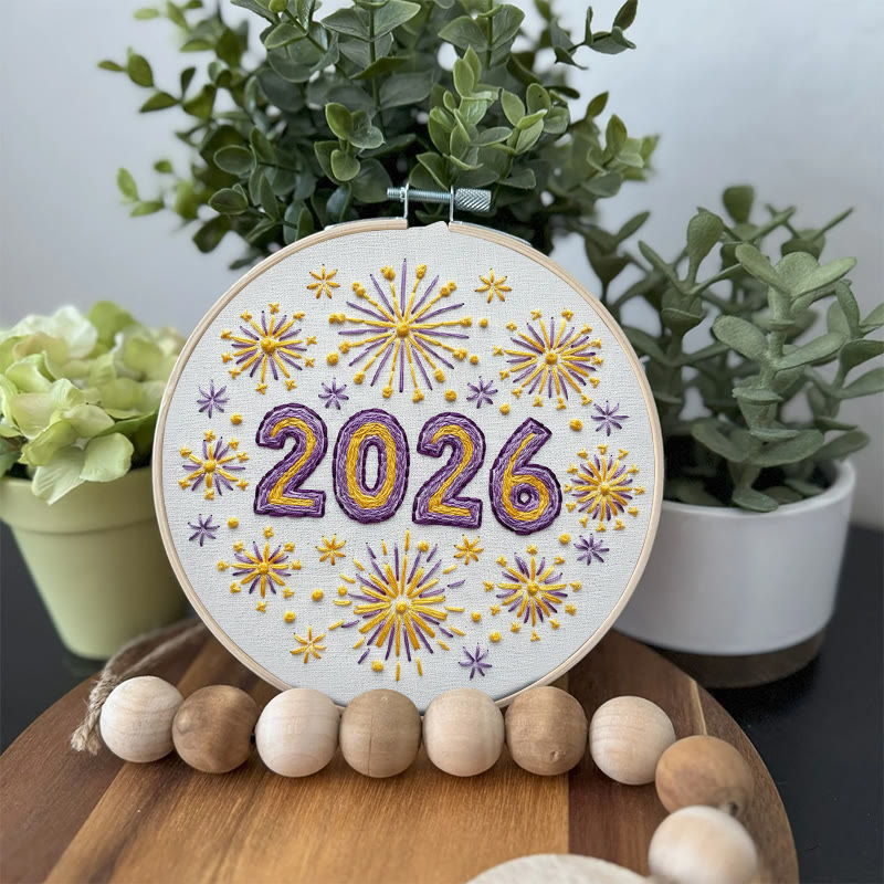 Rubbyoo Embroidery Kit - 2026 New Year | Diy New Year Collection | Perfect For Home Ornament - image 4