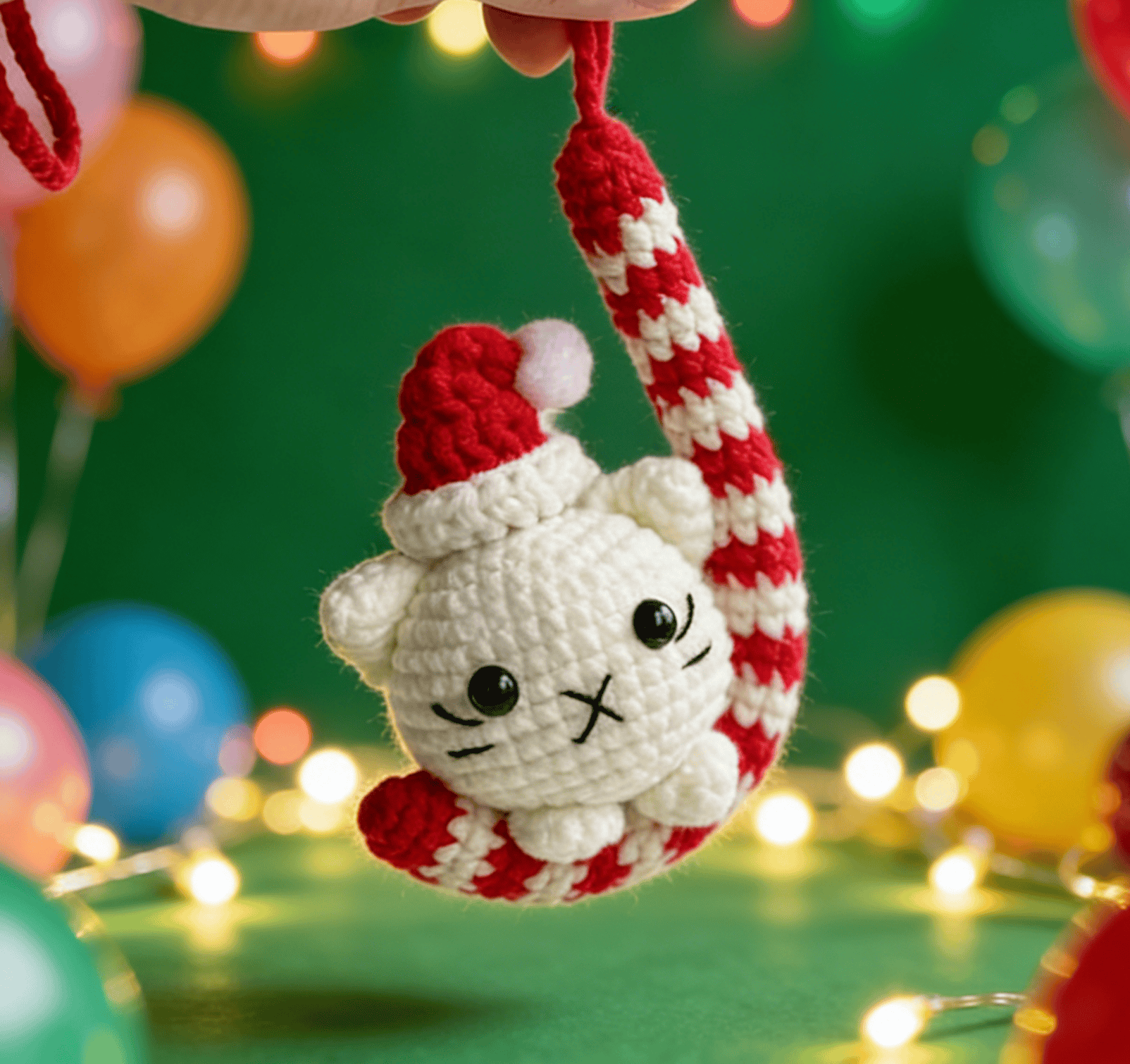 Diy Handmade Kitten Crochet Kit - Unique Handmade Ornament | Creative Crocheted Craft - image 1