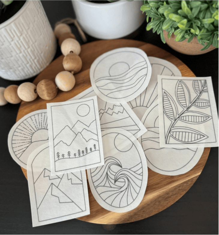 Landscape Stick And Stitch Patterns | Nice Gifts Idea | Creative Stitch Art - 9pcs - image 1