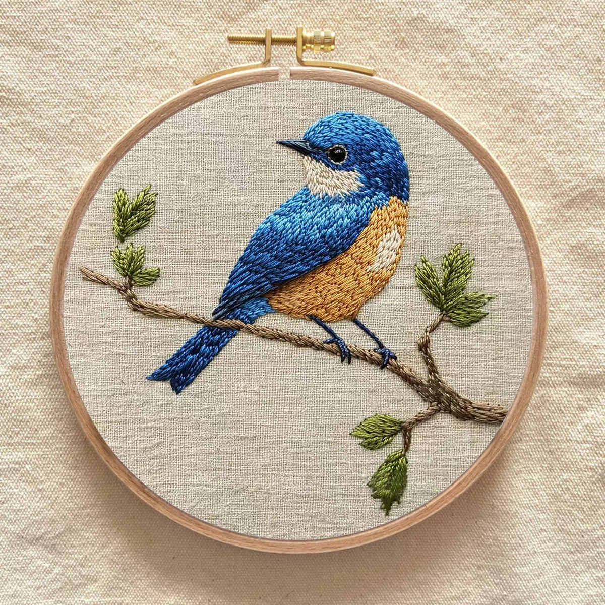 Rubbyoo Embroidery Kit - Blue Bird | Modern Decorative Craft | Personalized Gift For Her - image 8