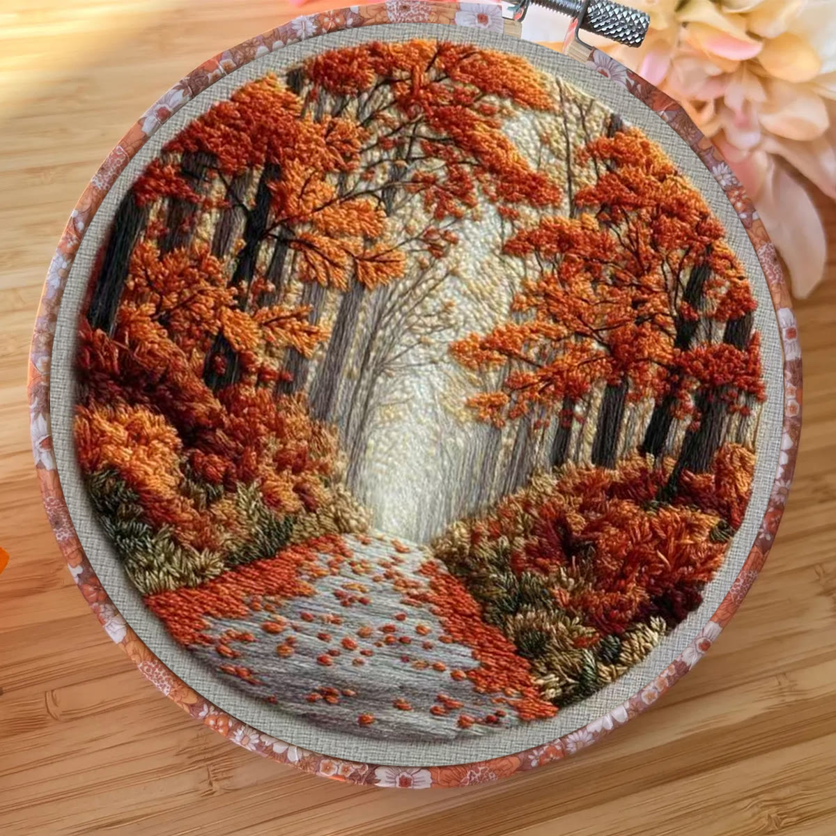 Rubbyoo Embroidery Kit - Autumn Forest Path | Elegant Home Decor Hanging | Beginner-friendly Diy - image 3