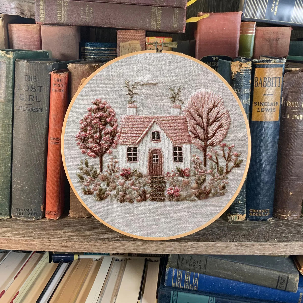 Rubbyoo Embroidery Kit - Pastel Cottage Scene | Cozy Wall Ornament | Newbie-suitable Handmade - image 10