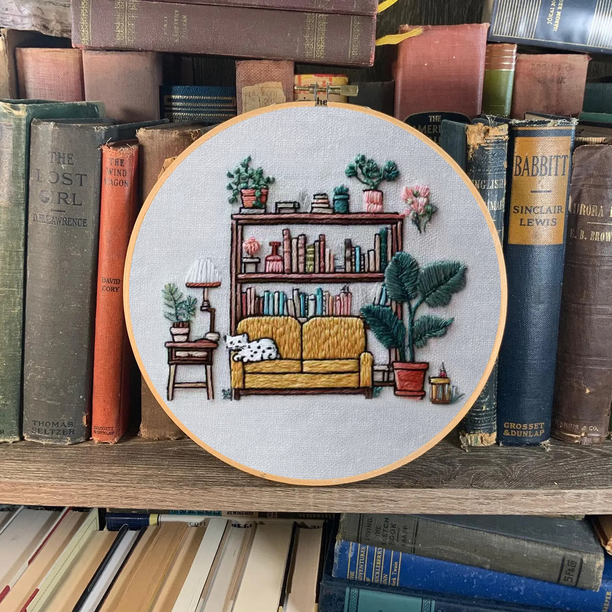 Rubbyoo Embroidery Kit - Cozy Indoor Nook With Cat | Snug Living Space Hanging | Entry-level Project - image 11