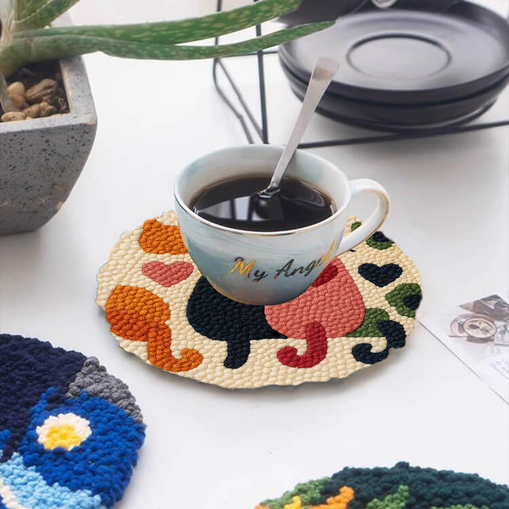 Charming Heart Cat Silhouette Punch Needle Kit – Valentine's Day Gifting Option | Thoughtful Handmade Craft - image 5