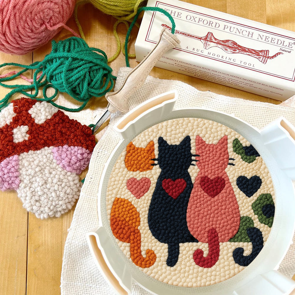 Charming Heart Cat Silhouette Punch Needle Kit – Valentine's Day Gifting Option | Thoughtful Handmade Craft - image 12