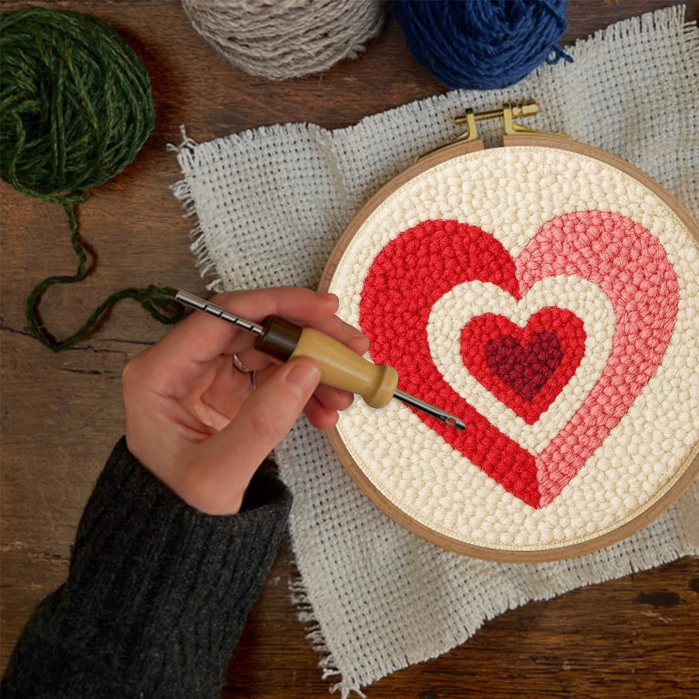 Gradient Layered Heart Punch Needle Kit – Valentine's Day Gifting Selection | Cozy Home Decor - image 6
