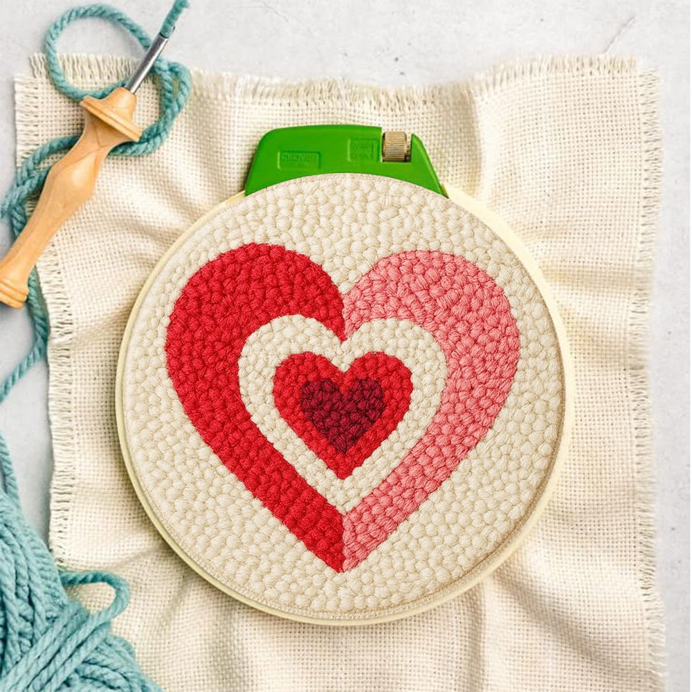 Gradient Layered Heart Punch Needle Kit – Valentine's Day Gifting Selection | Cozy Home Decor - image 2