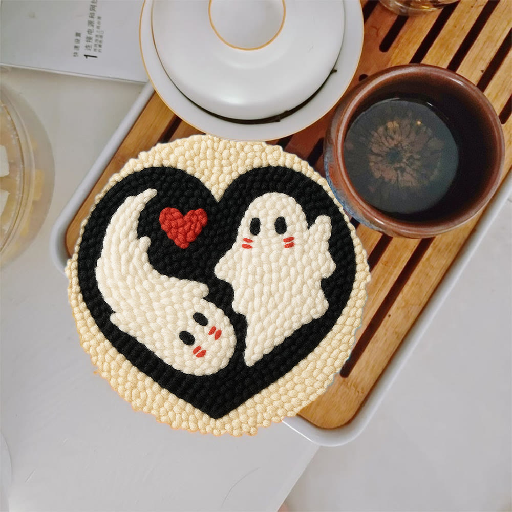 Yin-Yang Ghost Heart Punch Needle Kit – Simple-to-craft DIY Work | Romantic Handcrafted Present - image 5