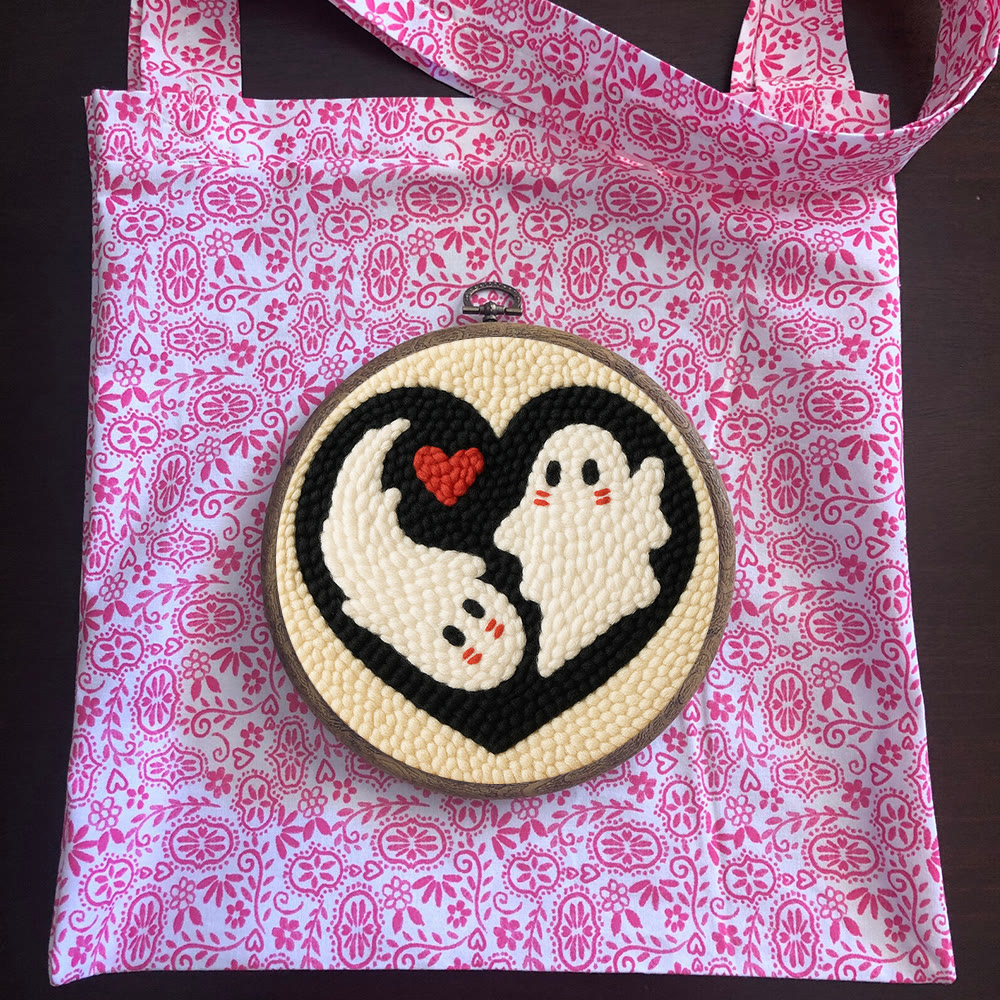 Yin-Yang Ghost Heart Punch Needle Kit – Simple-to-craft DIY Work | Romantic Handcrafted Present - image 13
