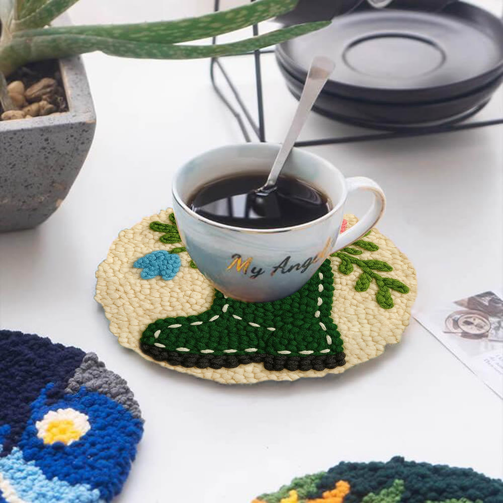 Colorful Garden Boot Floral Punch Needle Kit – Delicate Novice-ready Handcraft | Cozy Indoor Home Accent Piece - image 5