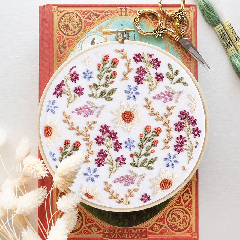 Rubbyoo Embroidery Kit - Blooming Flower | Floral Handmade Art | Easy Needle Craft - image 11