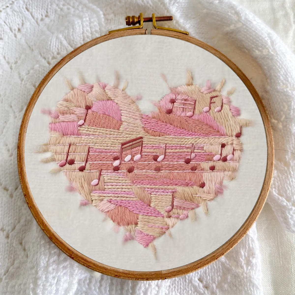 Rubbyoo Embroidery Kit - Valentine Heart | Handmade Gift For Lovers | Diy Desk Decor - image 4