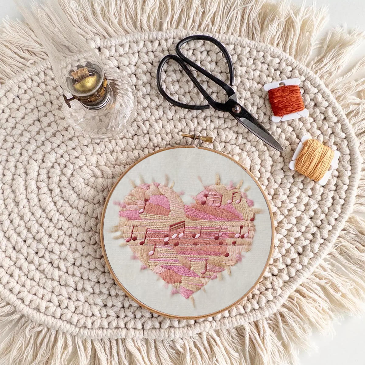 Rubbyoo Embroidery Kit - Valentine Heart | Handmade Gift For Lovers | Diy Desk Decor - image 8