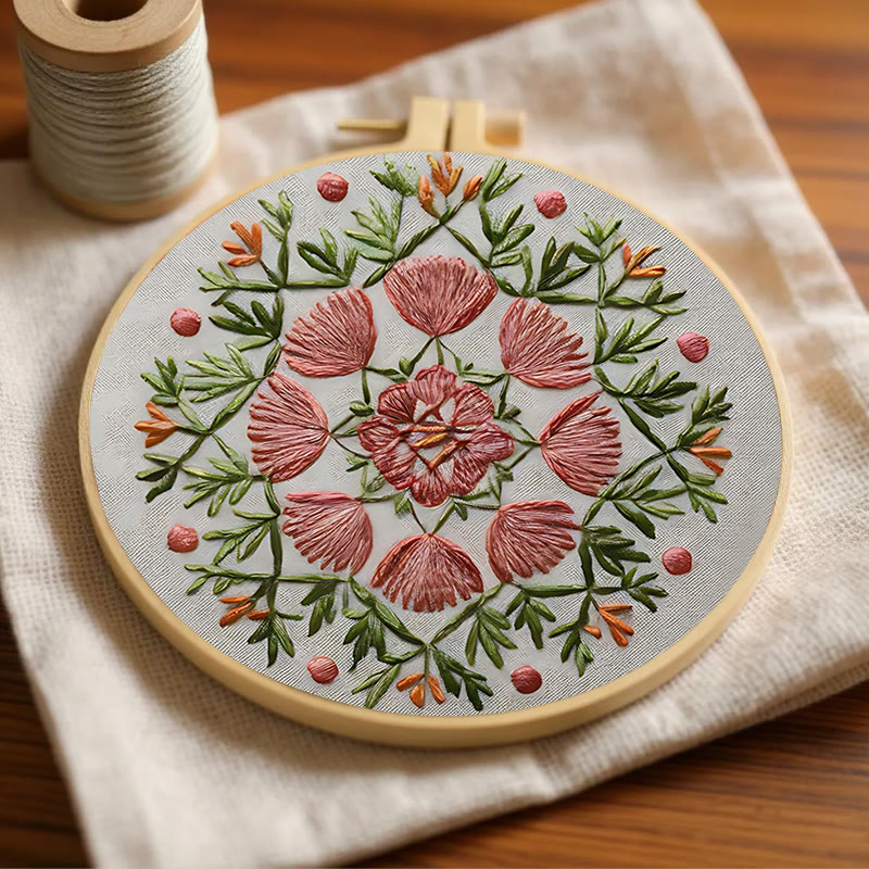 Rubbyoo Embroidery Kit - Colorful Floral | Perfect Home Ornament | Unique Hoop Art  - image 9