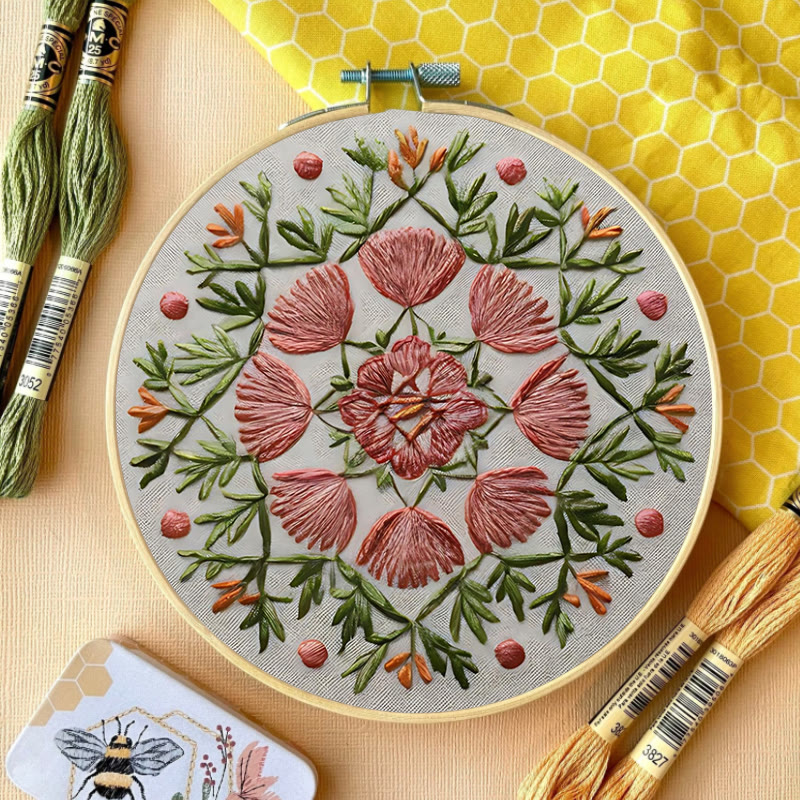 Rubbyoo Embroidery Kit - Colorful Floral | Perfect Home Ornament | Unique Hoop Art  - image 10