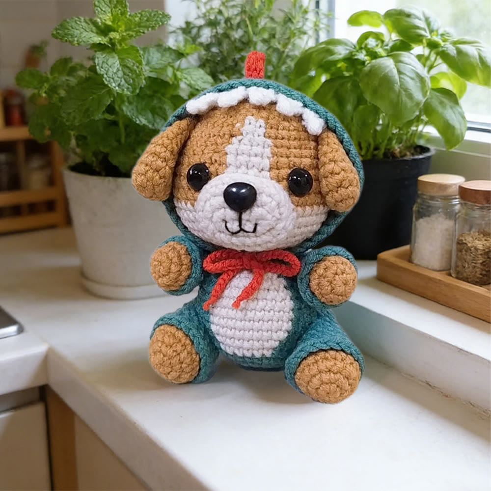 Diy Handmade Funny Dog Crochet Kit - Creative Dinosaur Doll | Nice Handmade Birthday Gift For Kid - image 2