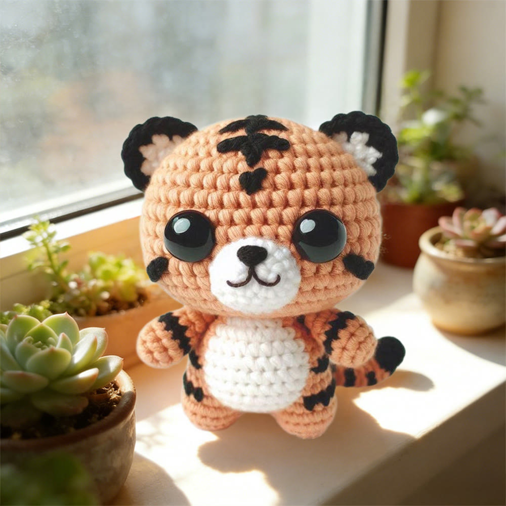 Diy Handmade Mini Tiger Crochet Kit - Beginners Crocheted Toy | Nice Gifts Idea  - Diy Handmade Mini Tiger Crochet Kit - image 1