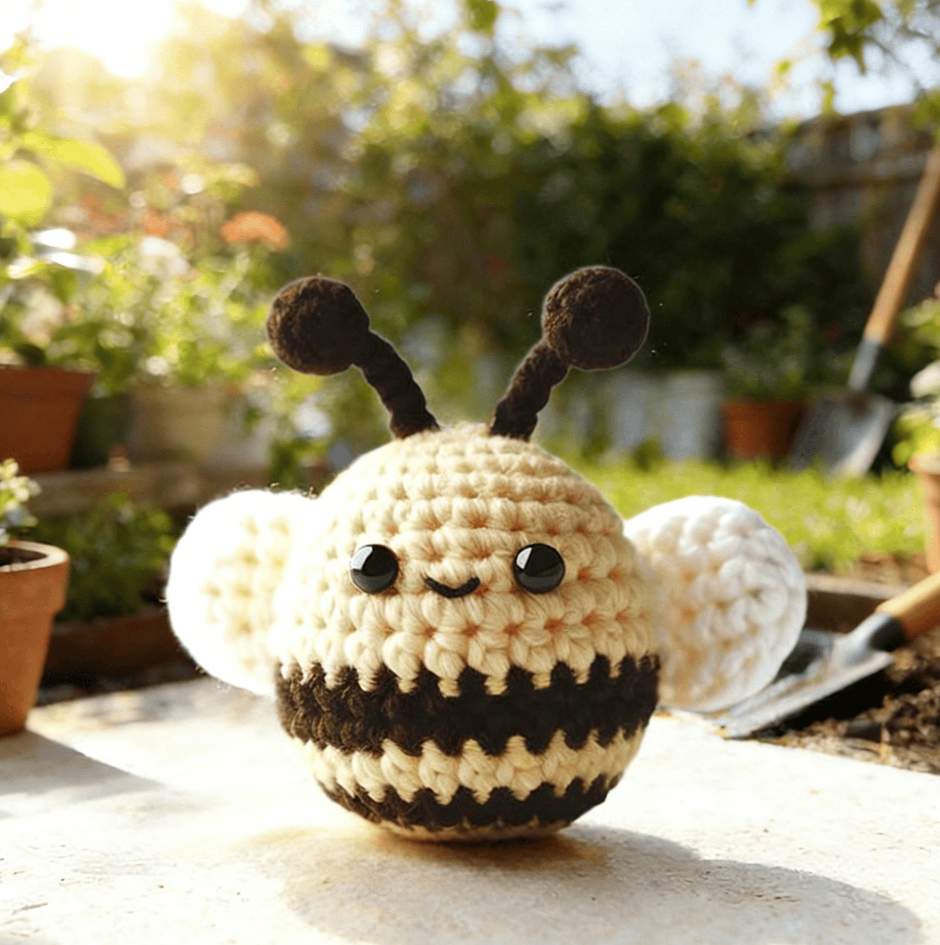 Diy Handmade Honey Bee Crochet Kit - Easy Kids Nursery Toy | Lovely Animal Handmade Art - Diy Handmade Honey Bee Crochet Kit - image 1