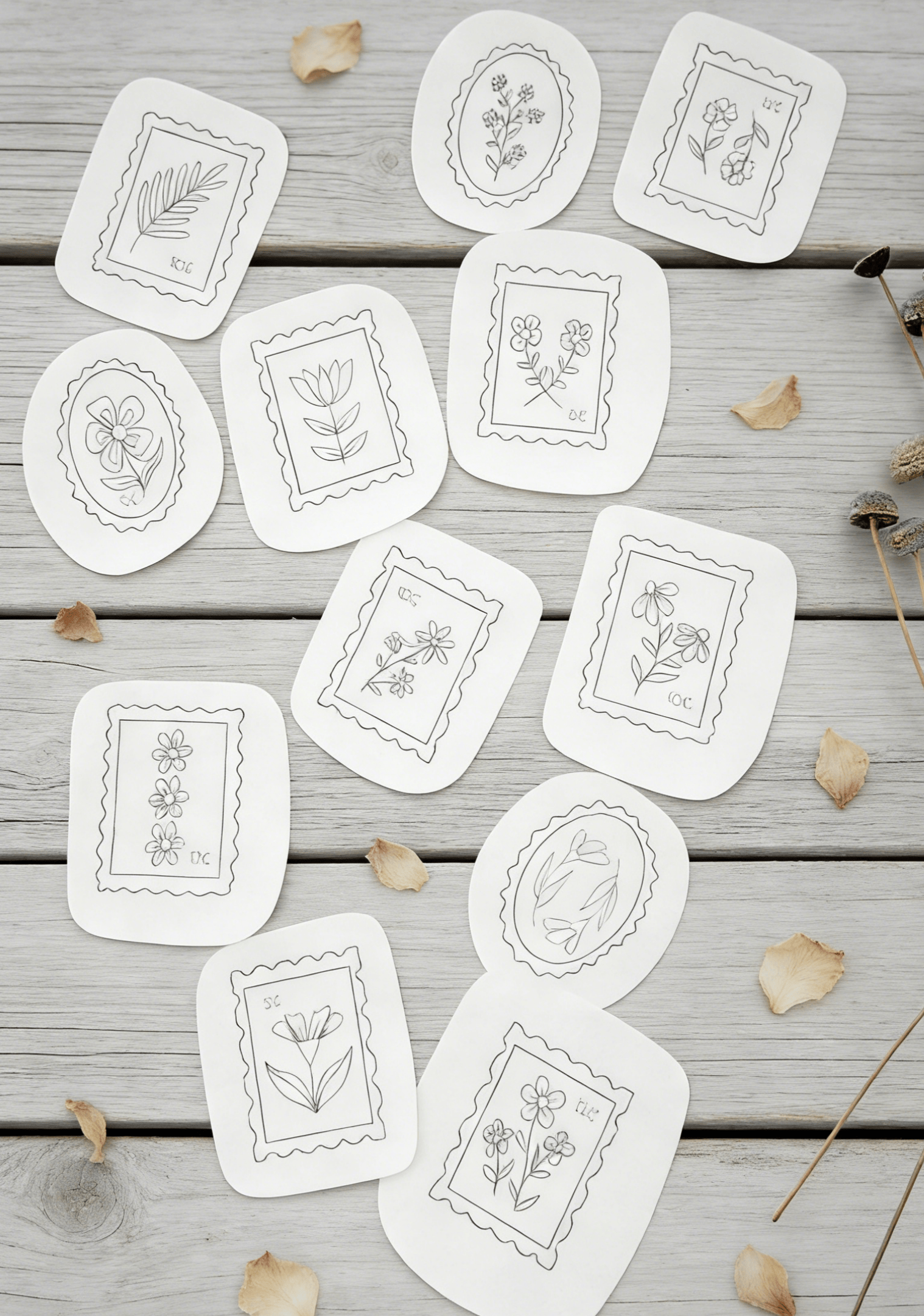 Flower Stamp Stick And Stitch Patterns | Creative Handmade Craft | Gifts For Embroidery lover - image 2