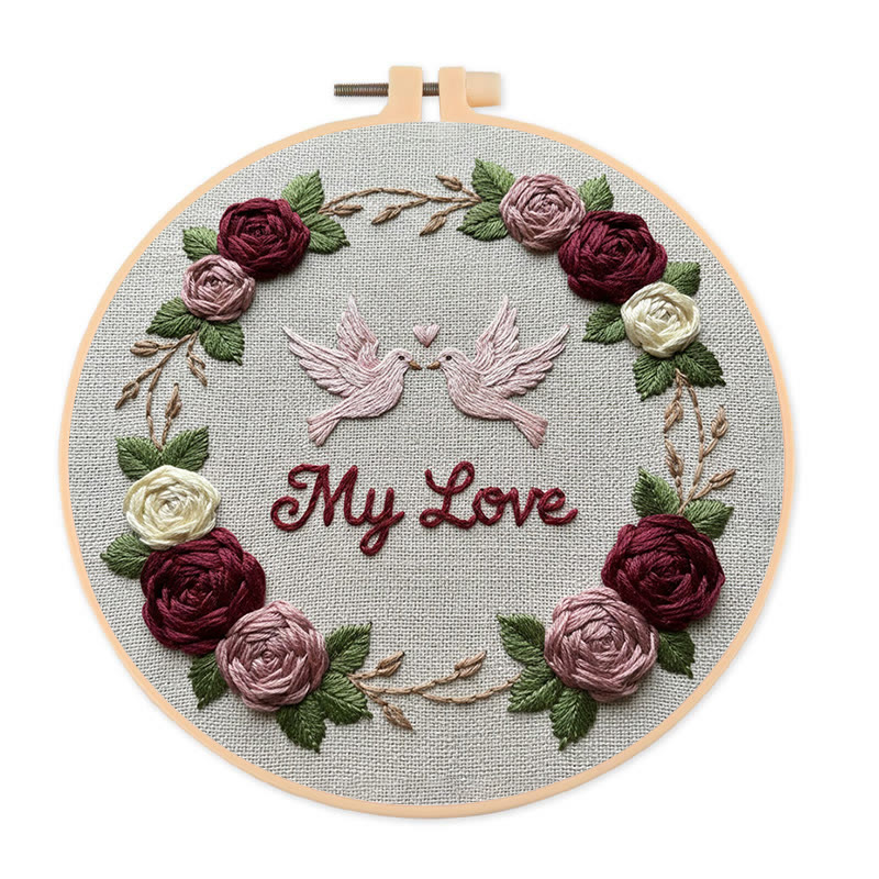 Rubbyoo Embroidery Kit - Eternal Love | Nice For Wedding Gift | Diy Handmade Craft  - 20*20cm - image 1