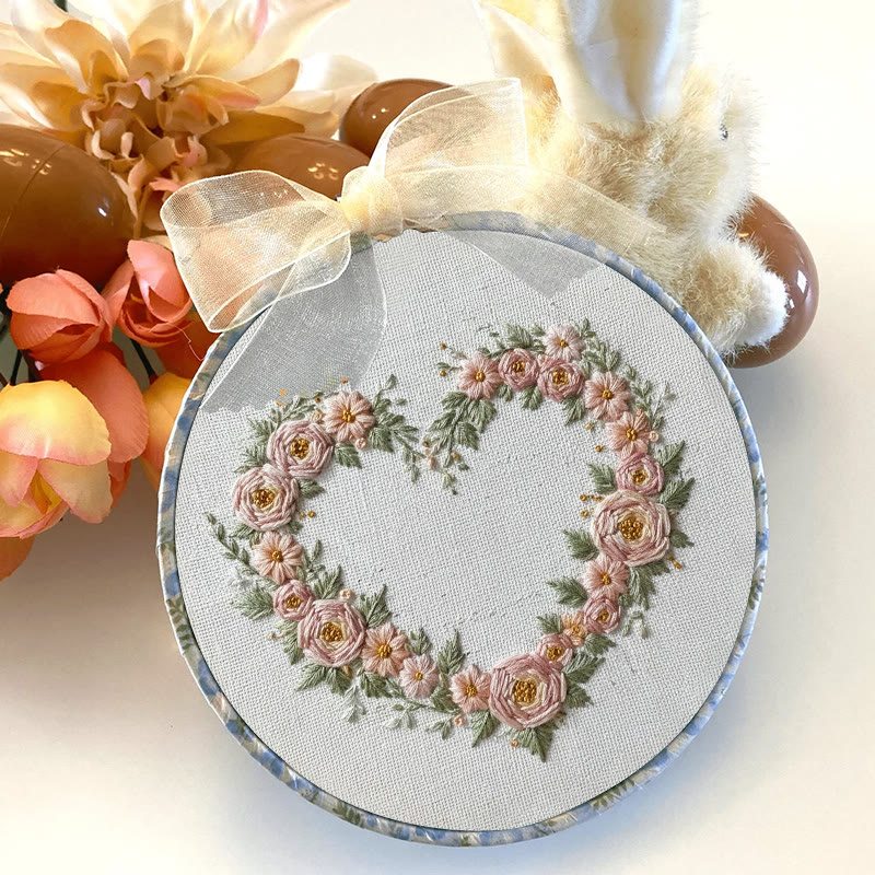 Rubbyoo Embroidery Kit - Romantic Heart | Perfect Anniversary Gift | Easy Handmade Craft - image 3