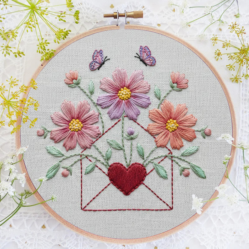 Rubbyoo Embroidery Kit - Flower Letter | Beginner Handmade Craft | Unique Stitch Artwork - image 3