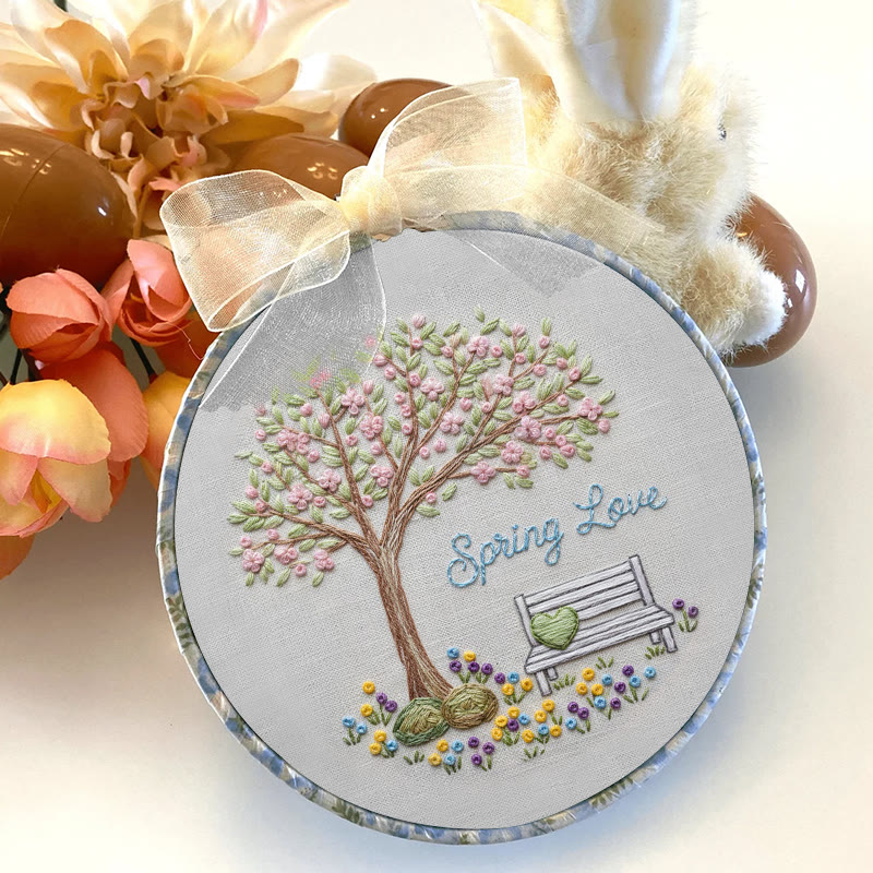 Rubbyoo Embroidery Kit - Spring Love | Diy Valentine's Day Gift |handmade Hoop Art  - image 3