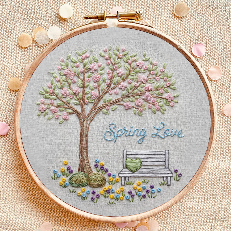 Rubbyoo Embroidery Kit - Spring Love | Diy Valentine's Day Gift |handmade Hoop Art  - image 2