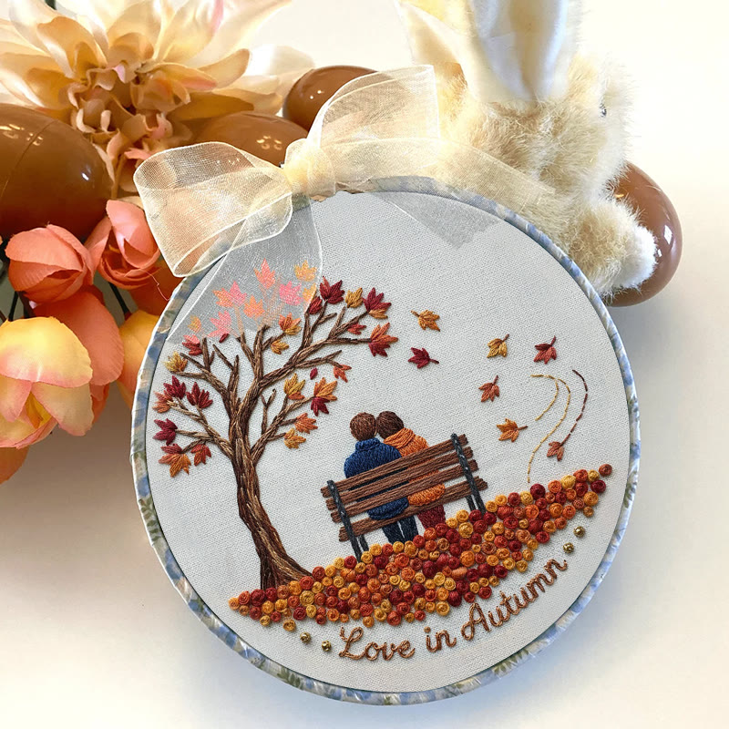 Rubbyoo Embroidery Kit - Couple Date | Unique Valentine's Day Gift | Diy Hoop Decoration - image 3