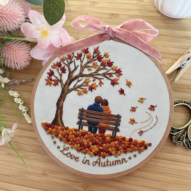 Rubbyoo Embroidery Kit - Couple Date | Unique Valentine's Day Gift | Diy Hoop Decoration - image 2