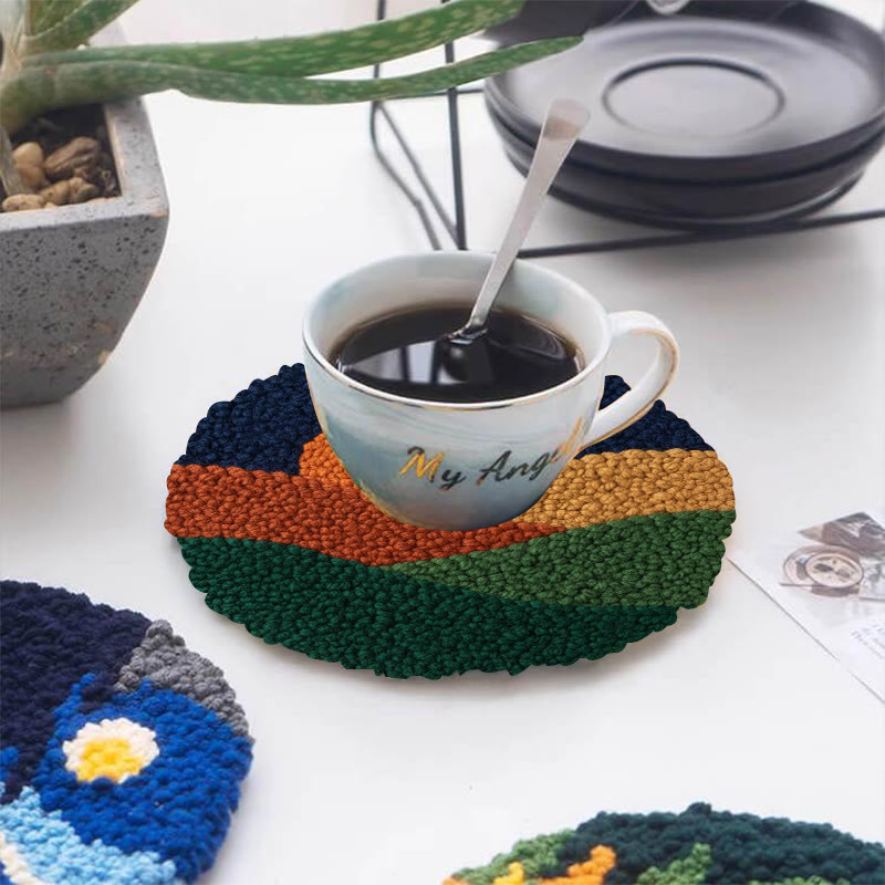 Twilight Mountain Sunset Punch Needle Kit – Elegant Handmade Decor Pendant | Newbie-easy Diy Creation - image 5