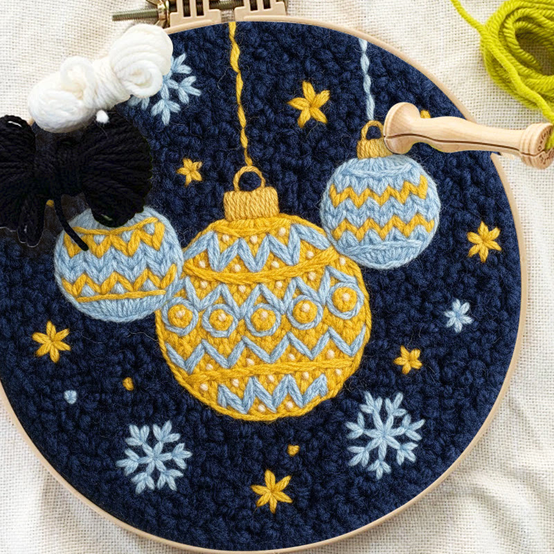 Festive Christmas Bauble Snowflake Punch Needle Kit – Handmade Decor Pendant | Go-To Gifting Choice - image 11