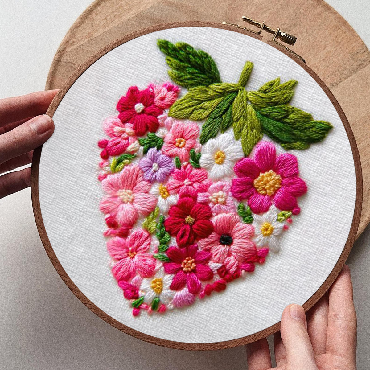Rubbyoo Embroidery Kit - Floral Cluster Strawberry | Couple Gifting Preferred Choice | Exclusive Anniversary Present - image 9