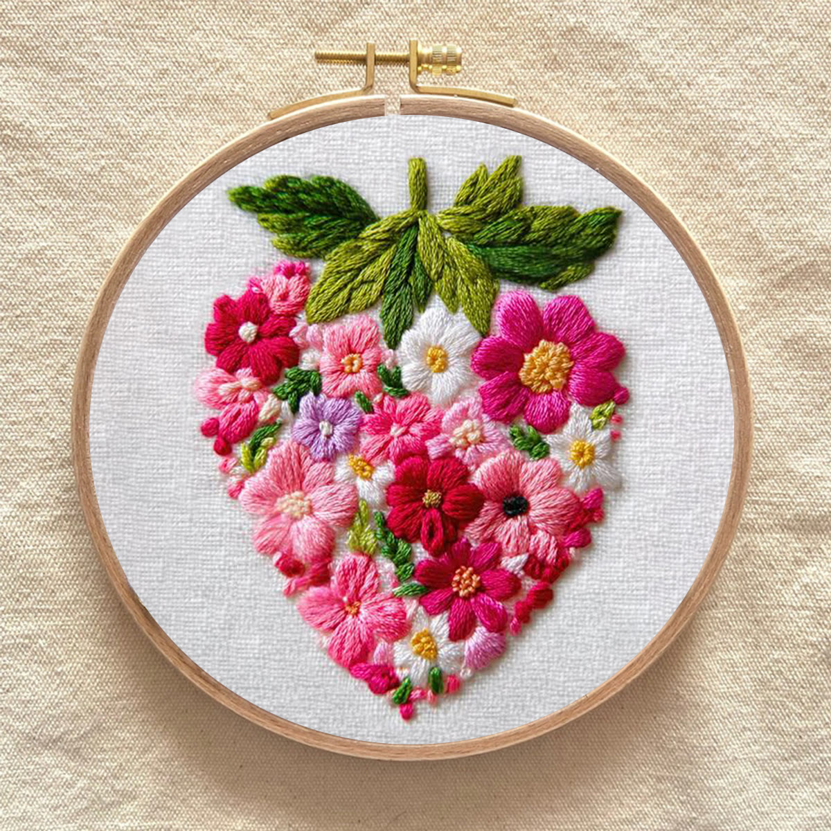 Rubbyoo Embroidery Kit - Floral Cluster Strawberry | Couple Gifting Preferred Choice | Exclusive Anniversary Present - image 8