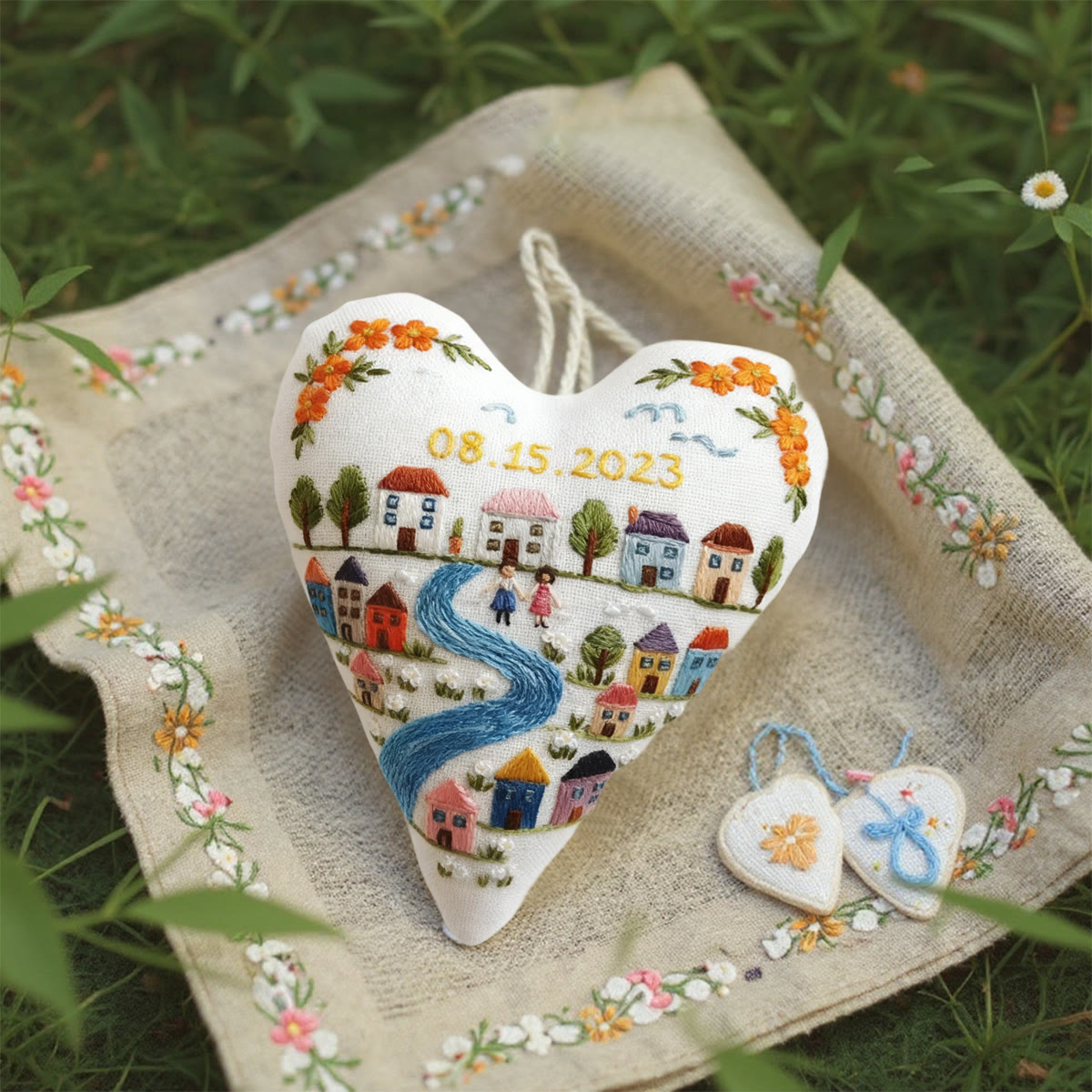 Rubbyoo Heart Embroidery Kit - Happy House | Personalized Hanging Gift | Nice Gift Idea  - image 7